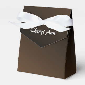 Brown Gradient Personalized Favor Boxes