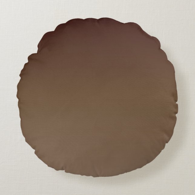 Brown Gradient Round Pillow (Front)