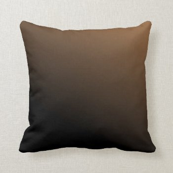 Brown Gradient Throw Pillow