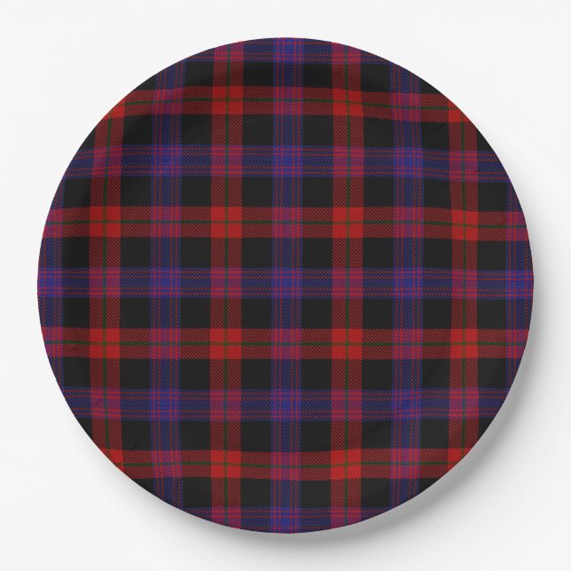 Brown Grady Tartan Paper Plates (Front)