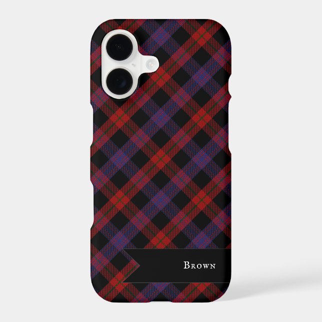 Brown Grady Tartan Plaid Pattern iPhone Case (Back)