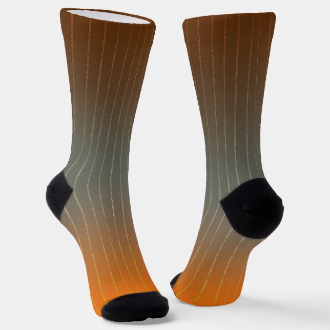 Brown, gray and rusty orange gradient.  socks (Angled)