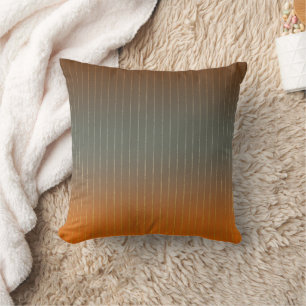 Brown, gray and rusty orange gradient. throw pillow