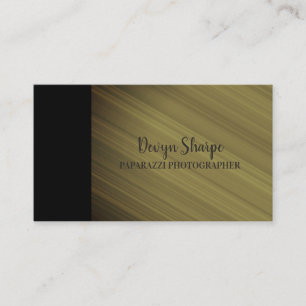 Brown Gray Black Paparazzi Photographer Business Card