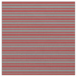 [ Thumbnail: Brown & Gray Colored Stripes Pattern Fabric ]