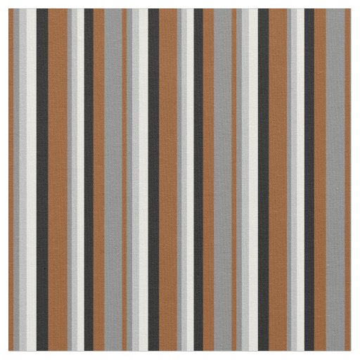 Brown, Gray, Grey, White, and Black Pattern Fabric