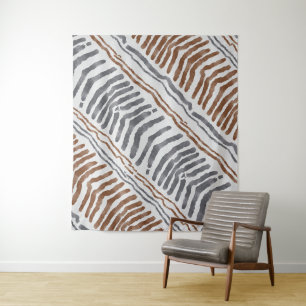 Brown Gray Modern Boho Wall Hanging Tapestry