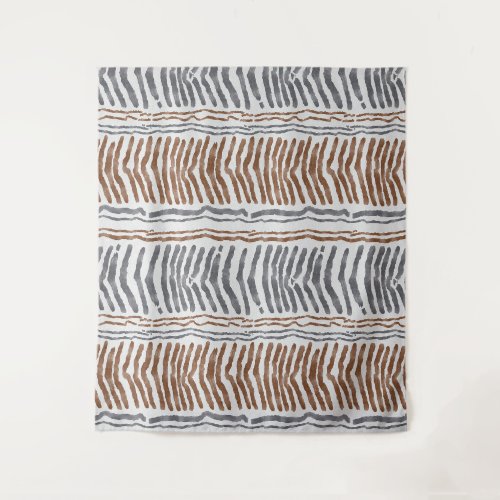 Brown Gray Modern Boho Wall Hanging Tapestry