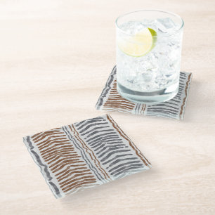 Brown Gray Modern Drink Coaster