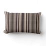 Brown Gray Stripes Lumbar Pillow