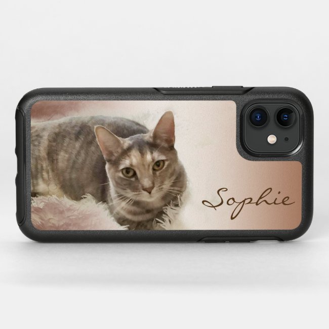 Brown Gray Tabby Cat OtterBox iPhone 11 Case