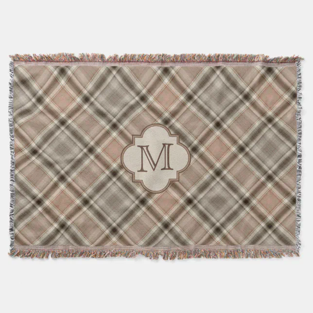 Gray Tartan Crest Blanket Wave Style