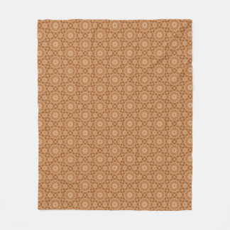 Brown Greek flower design Fleece Blanket