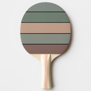 Brown Green And Black Stripes On Watercolor Paper Ping Pong Paddle