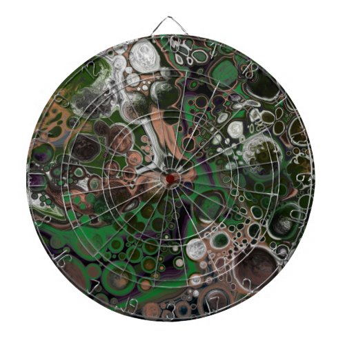 Brown Green Black and White Nature Colors Dart Board