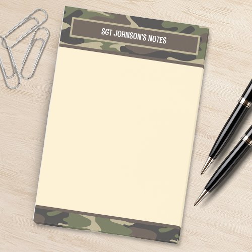 Brown  Green Camo Army Fatigue Camouflage Post_it Notes