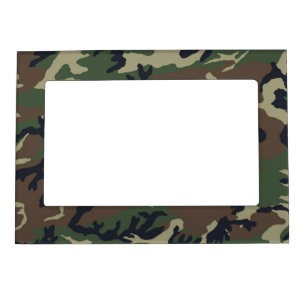 Brown green camouflage magnetic frame
