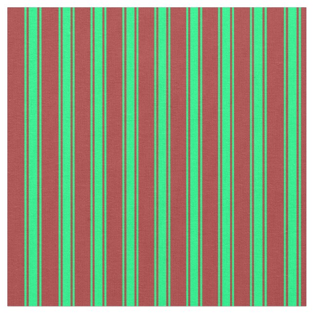 Brown & Green Colored Pattern of Stripes Fabric (Close Up)