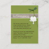 Brown Green Ivory Bleeding Heart Enclosure Card (Back)