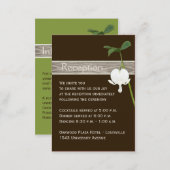 Brown Green Ivory Bleeding Heart Enclosure Card (Front/Back)