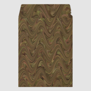 Brown Green Marbling Pattern Envelope Mailers