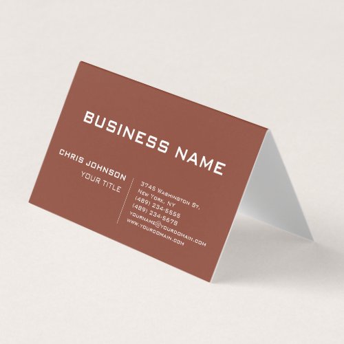 Brown Green Modern Contemporary Company Business Card
