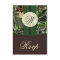 Brown & Green Monogram Camo Wedding RSVP Cards