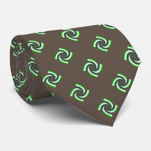 Brown Green  Neck Tie