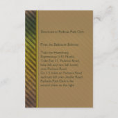 Brown, Green Striped Bar Mitzvah Enclosure Card (Back)