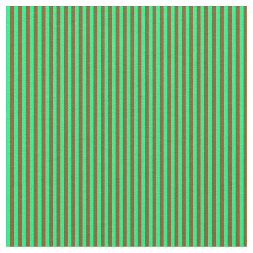 Brown & Green Stripes Fabric