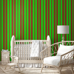 Brown Green Stylish Stripes Pattern Design  Wallpaper