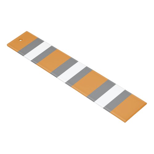 Brown grey and white stripes ruler