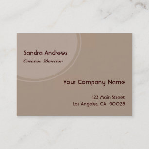 Brown Grey Circle Business Card