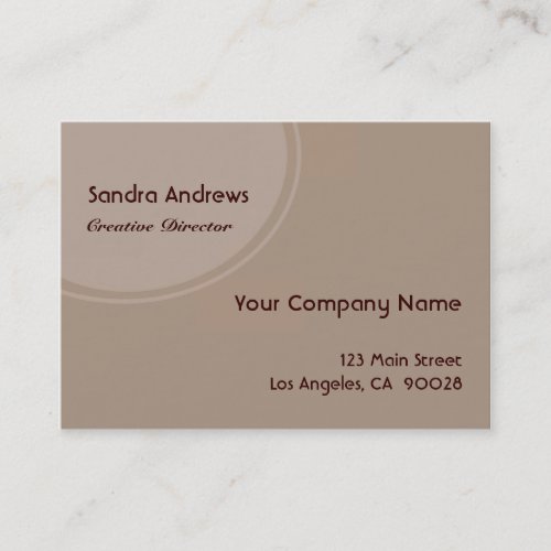 Brown Grey Circle Business Cards
