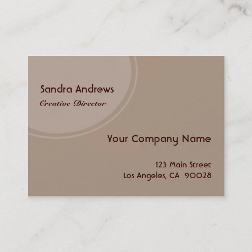 Customizable Brown Grey Circle Business Cards