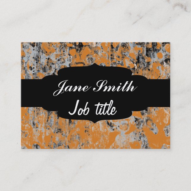 Brown grey texture business card (Front)