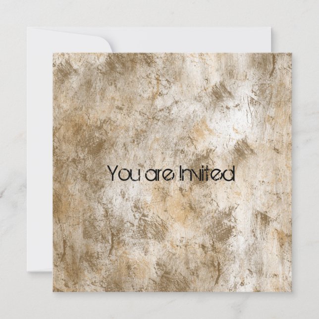 Brown Grunge Abstract Baby Shower Invitation (Front)