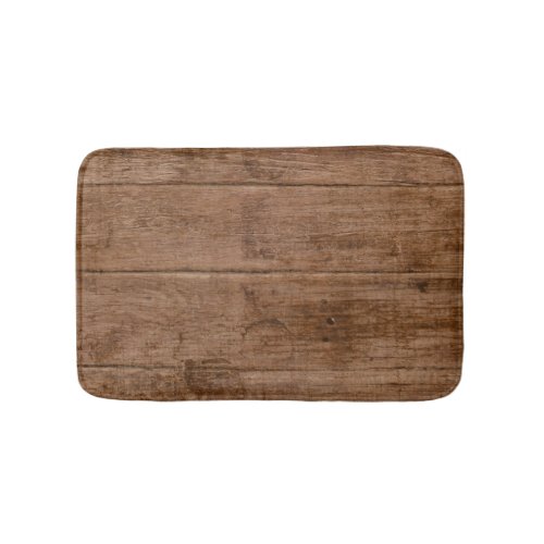 Brown Grunge Wood Texture Bath Mats