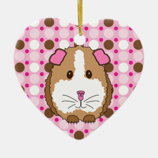Brown Guinea Pig Ceramic Ornament