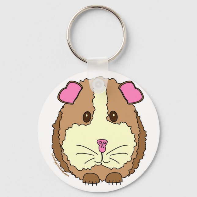 Brown Guinea Pig Keychain (Front)