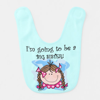 Brown Hair Going to be a Big Sister Bib