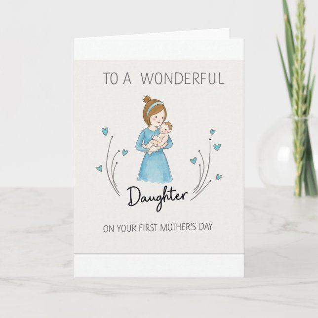 Brown Hair Mothers Day Card (Front)