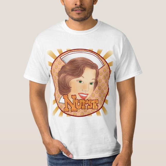 Brown hair nurse  T-Shirt (Front)