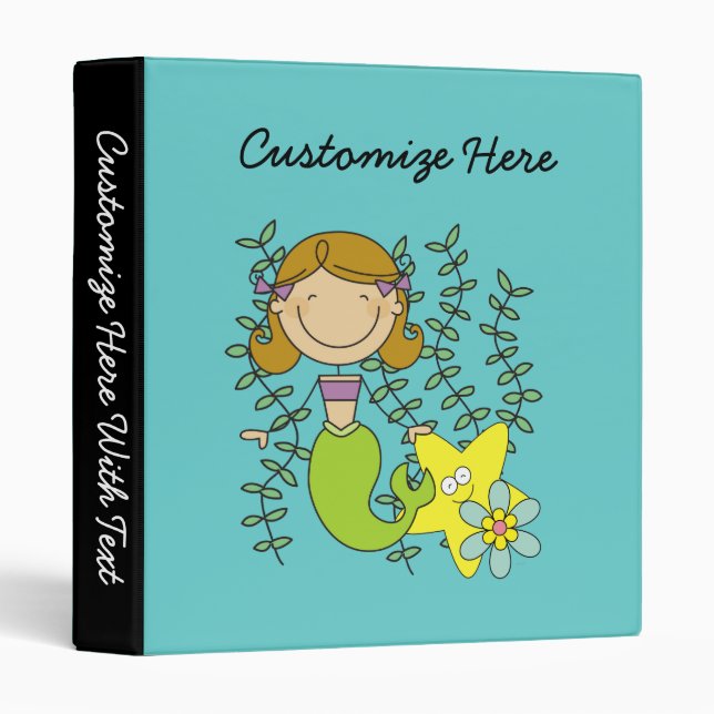Brown Haired Mermaid Binder (Front/Spine)