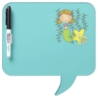 Brown Haired Mermaid Dry-Erase Board