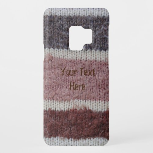 brown hand knitted stripes shabby chic vintage Case_Mate samsung galaxy s9 case