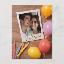 Brown Happy Birthday Personalized Poloraid