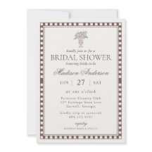 Brown Harlequin Checkered Bridal Shower