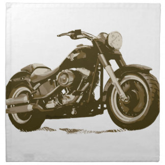 Brown Harley Motorcycle Napkin