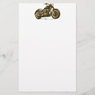 Brown Harley Motorcycle Stationery